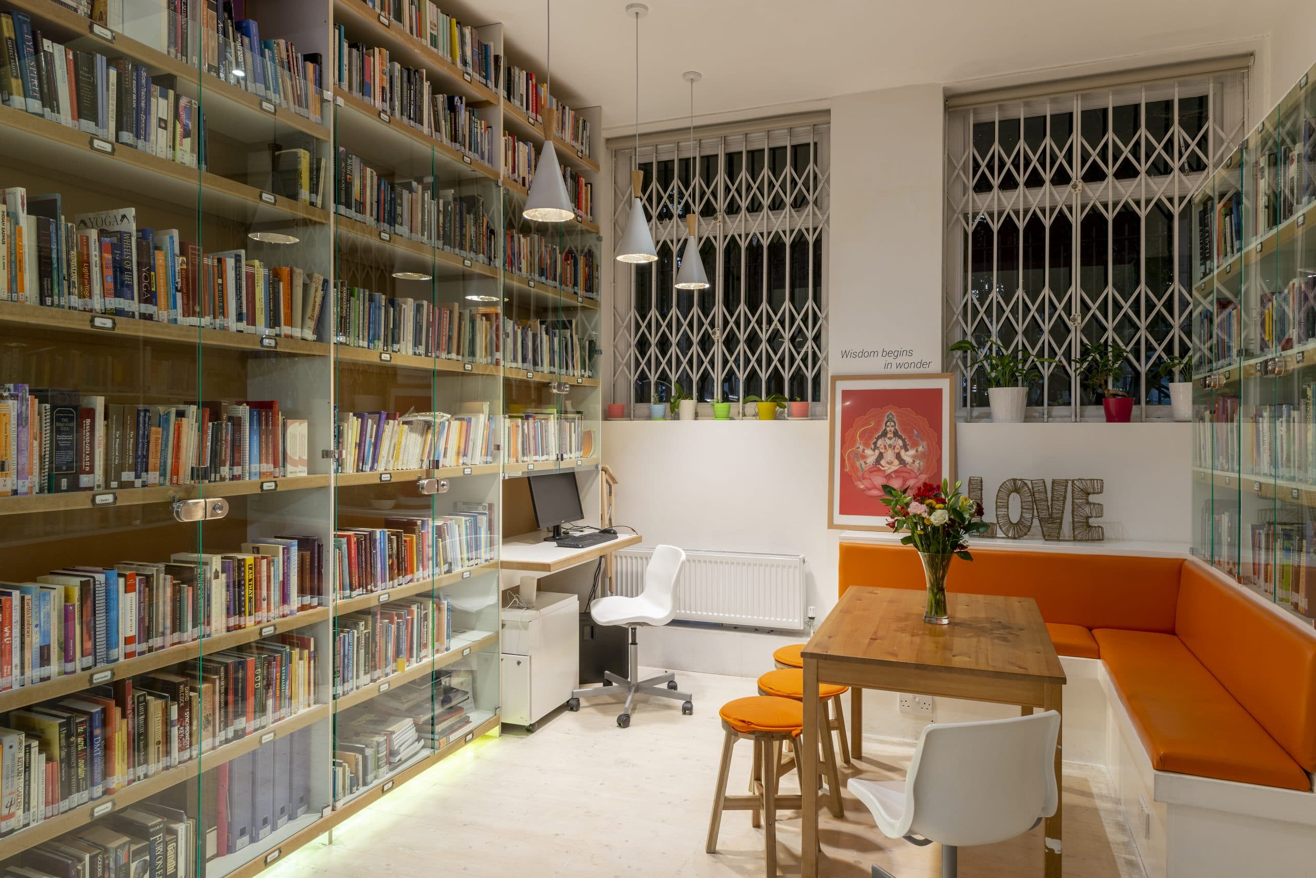 The library with its reading nook