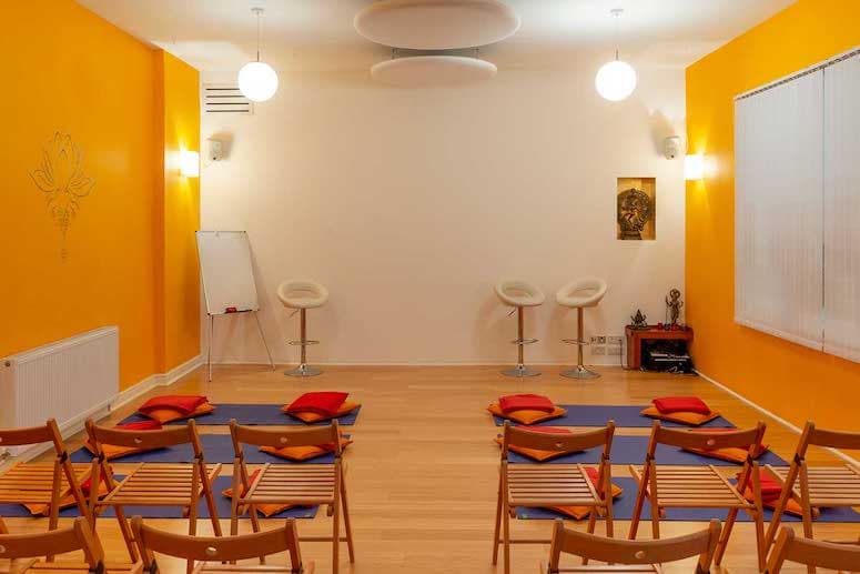 Shiva studio set up for a class