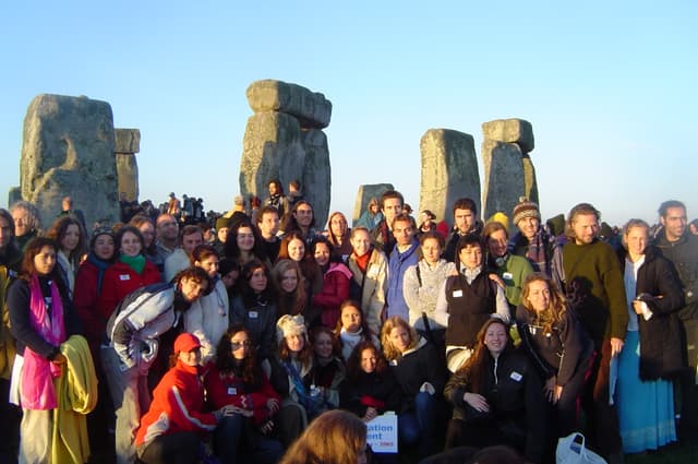 Group pilgrimage at Stonehenge