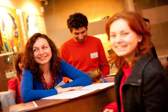 Welcome desk at the London Centre opening