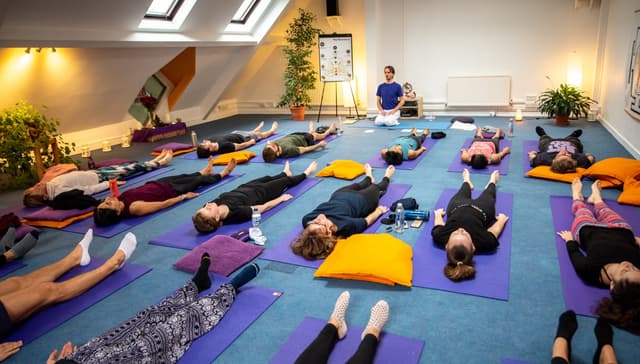 Yoga class at the Oxford centre